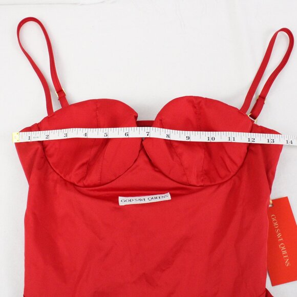 NWT God Save Queens Rendezvous Cherry Mini Dress with Underwire Size Large - Picture 13 of 14